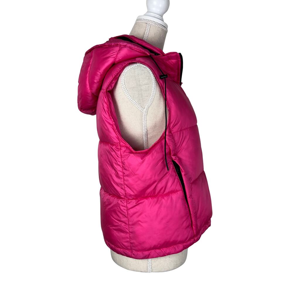 Rino & Pelle REIA Padded Gilet Hot Pink Hooded Puffer Vest Women’s UK 10 / US 6 - Picture 3 of 7